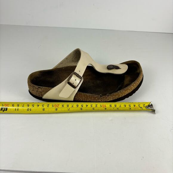 Birkenstock sandals Gizeh white t strap thong womens size 9 - Picture 7 of 7